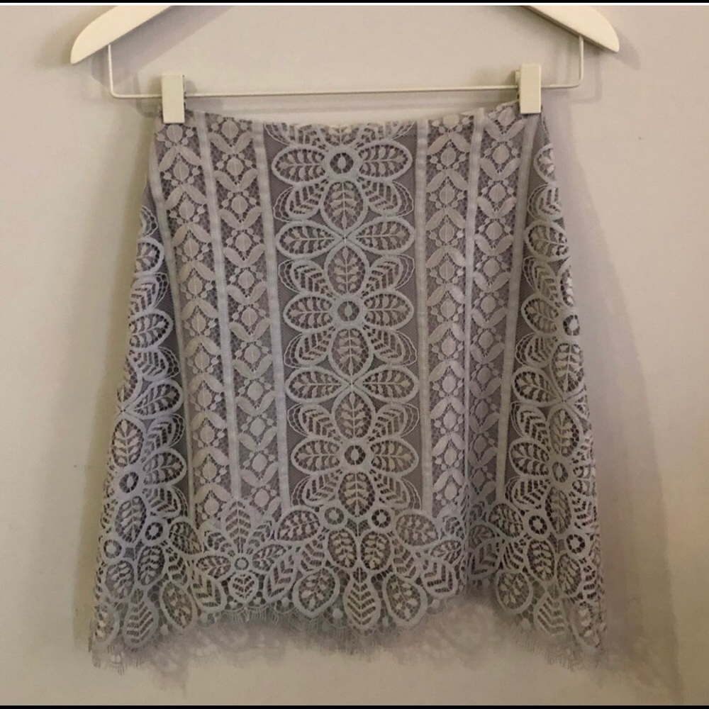 For love&lemons lace mini skirt.